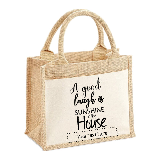 Jute Tote Bags - Mental Health Sayings