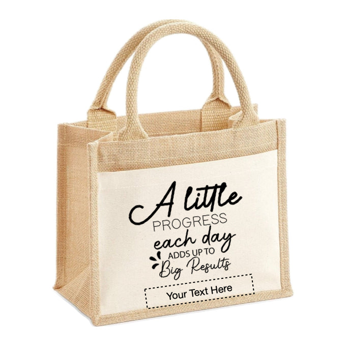 Jute Tote Bags - Mental Health Sayings