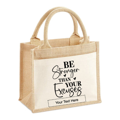 Jute Tote Bags - Mental Health Sayings