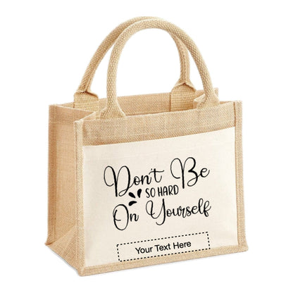 Jute Tote Bags - Mental Health Sayings
