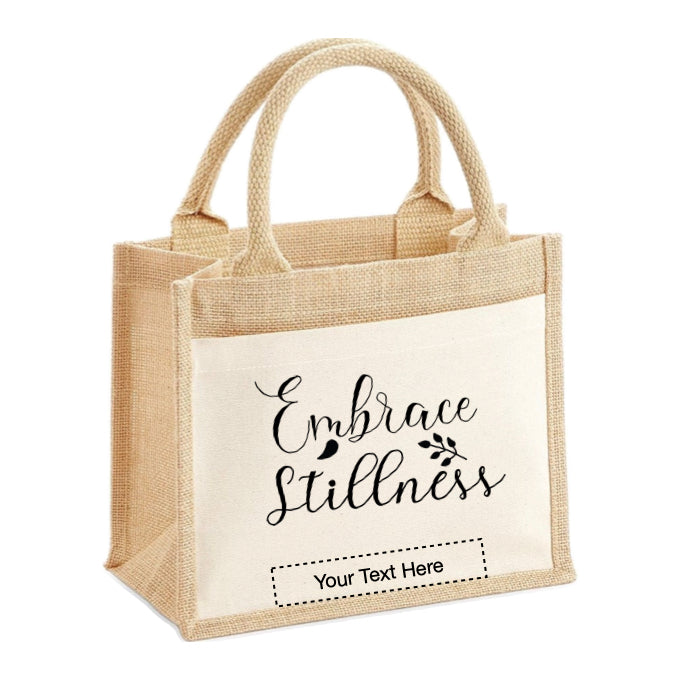Jute Tote Bags - Mental Health Sayings