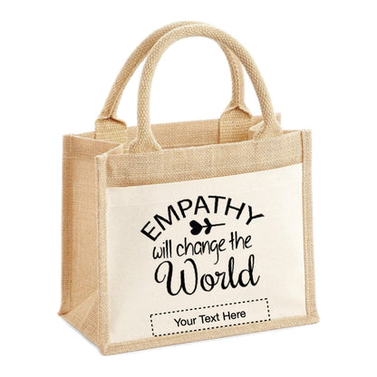 Jute Tote Bags - Mental Health Sayings