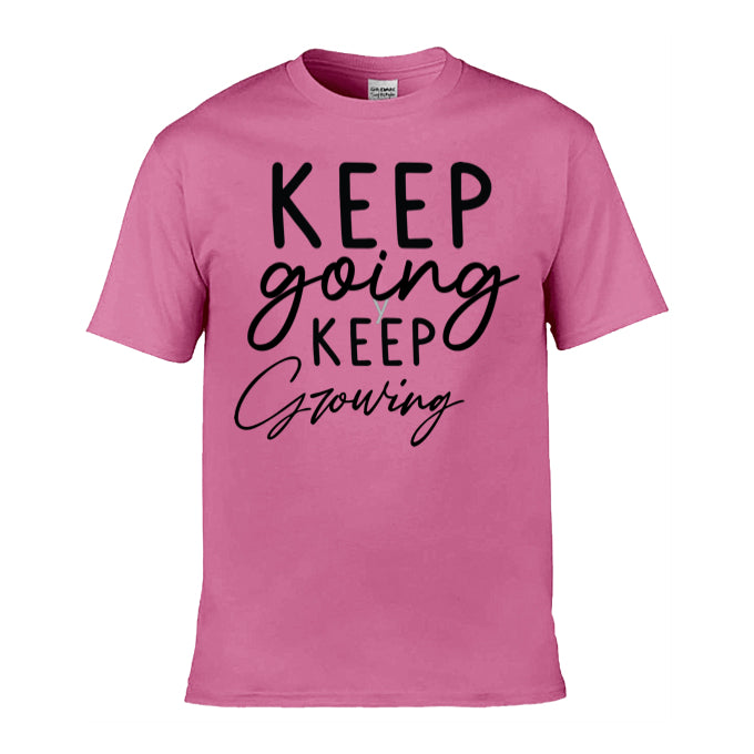 Mens T-Shirt (Gildan Softstyle 64000) - 9 Colours to choose from with 'Keep going keep growing' message