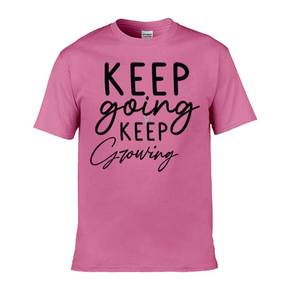 Mens T-Shirt (Gildan Softstyle 64000) - 9 Colours to choose from with 'Keep going keep growing' message