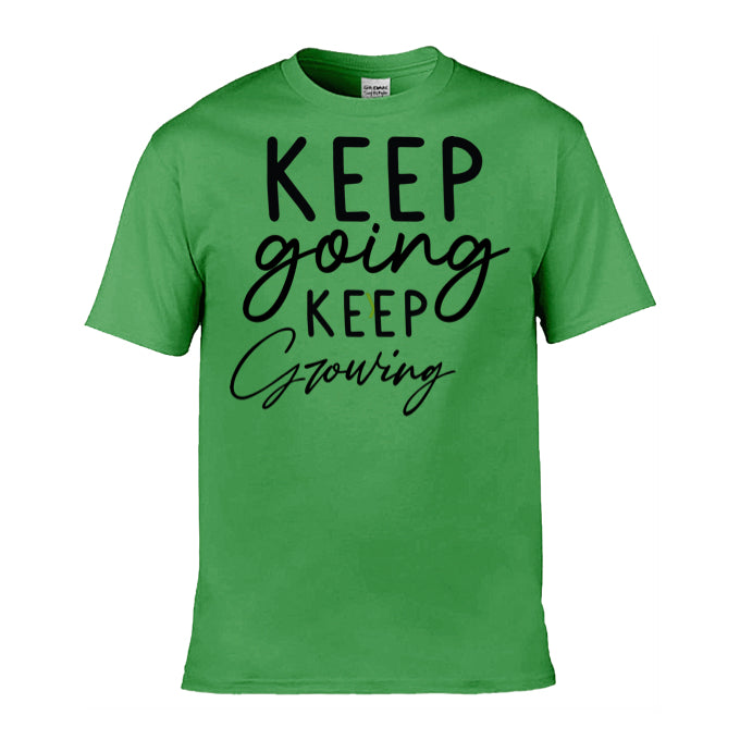 Mens T-Shirt (Gildan Softstyle 64000) - 9 Colours to choose from with 'Keep going keep growing' message