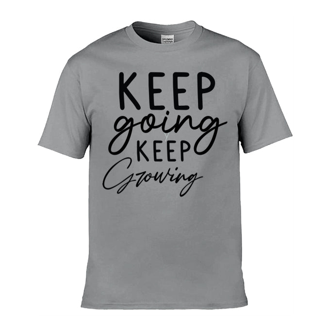 Mens T-Shirt (Gildan Softstyle 64000) - 9 Colours to choose from with 'Keep going keep growing' message