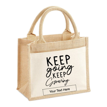 Jute Tote Bags - Mental Health Sayings