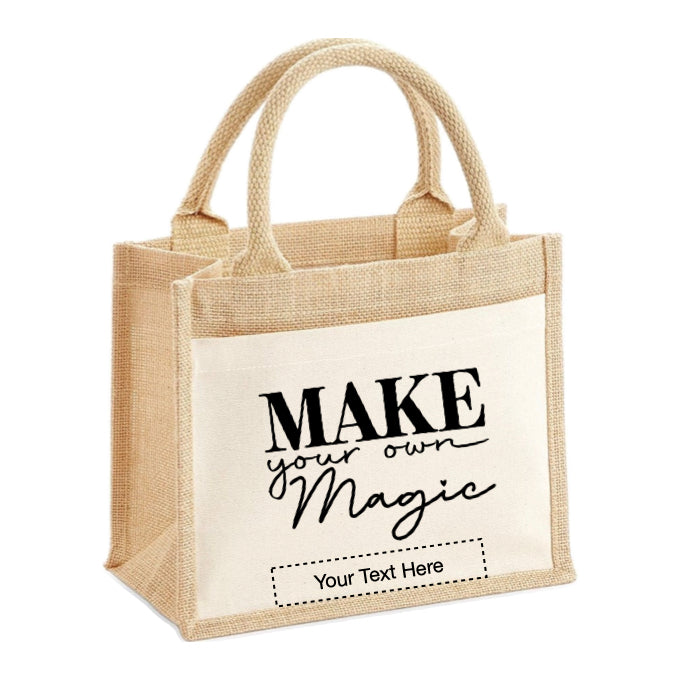 Jute Tote Bags - Mental Health Sayings