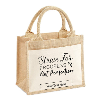 Jute Tote Bags - Mental Health Sayings