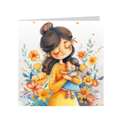 Square Greeting Cards for Woman & Child