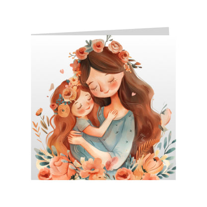Square Greeting Cards for Woman & Child