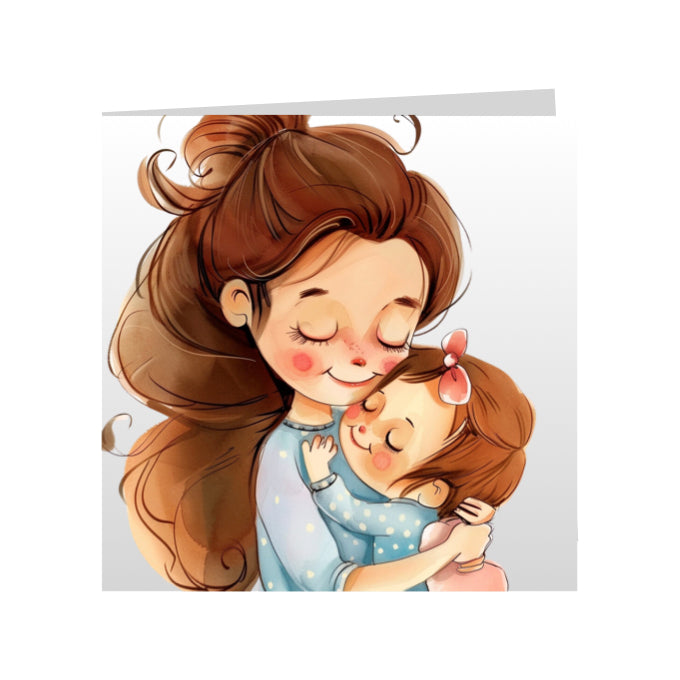 Square Greeting Cards for Woman & Child