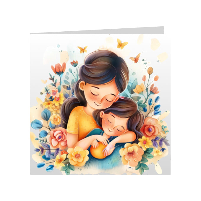 Square Greeting Cards for Woman & Child