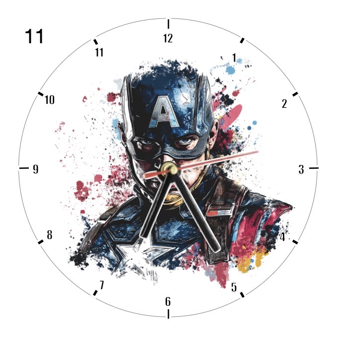 Clocks with 35x different Marvel Characters