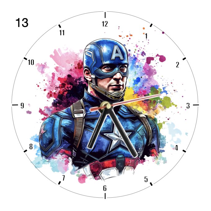 Clocks with 35x different Marvel Characters