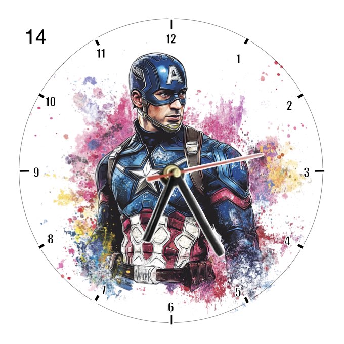 Clocks with 35x different Marvel Characters