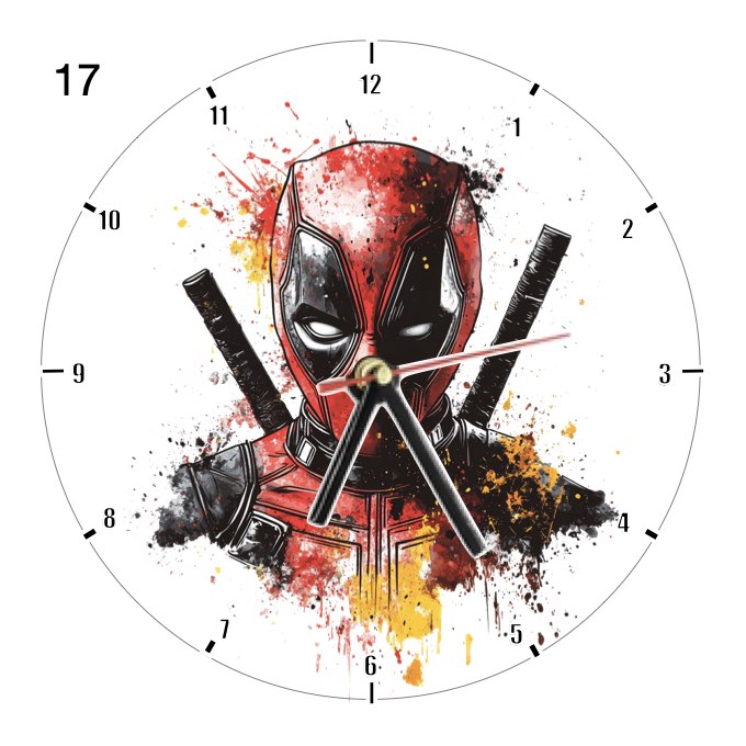 Clocks with 35x different Marvel Characters