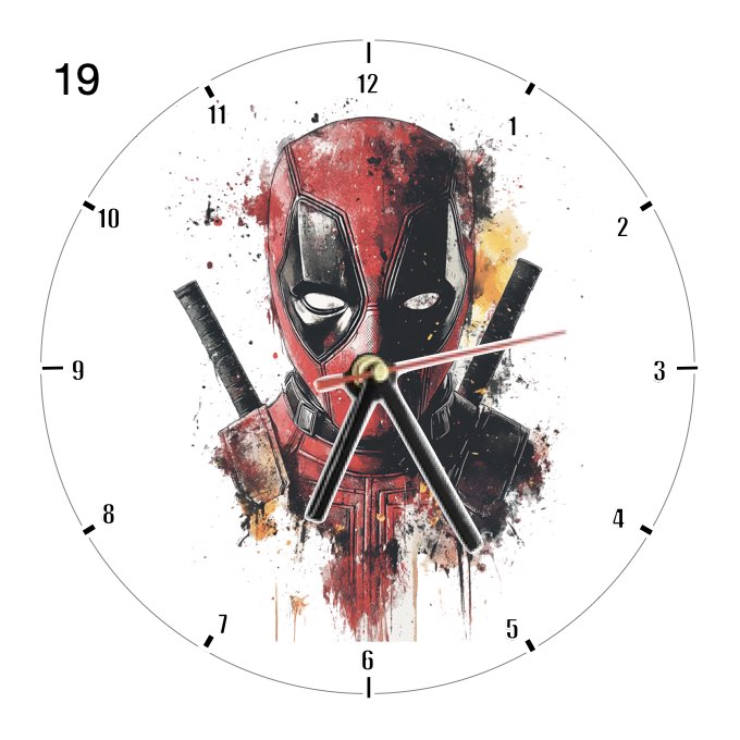 Clocks with 35x different Marvel Characters