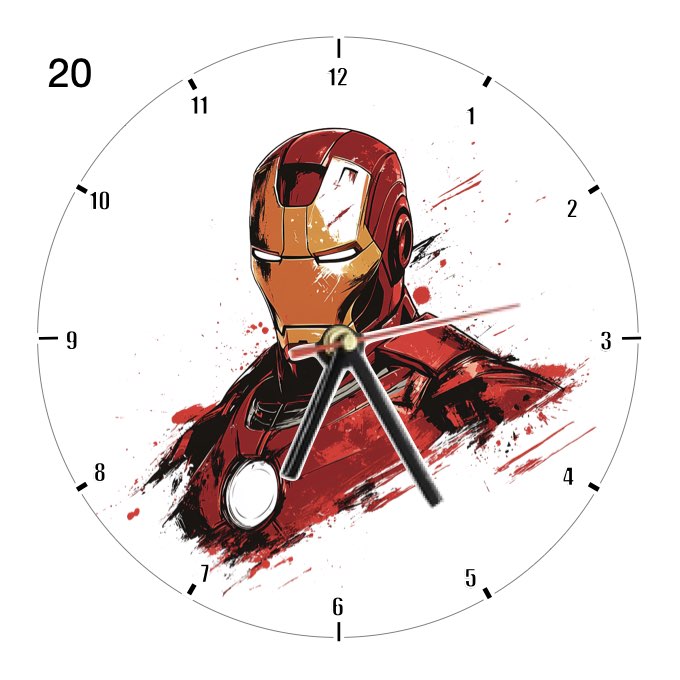 Clocks with 35x different Marvel Characters