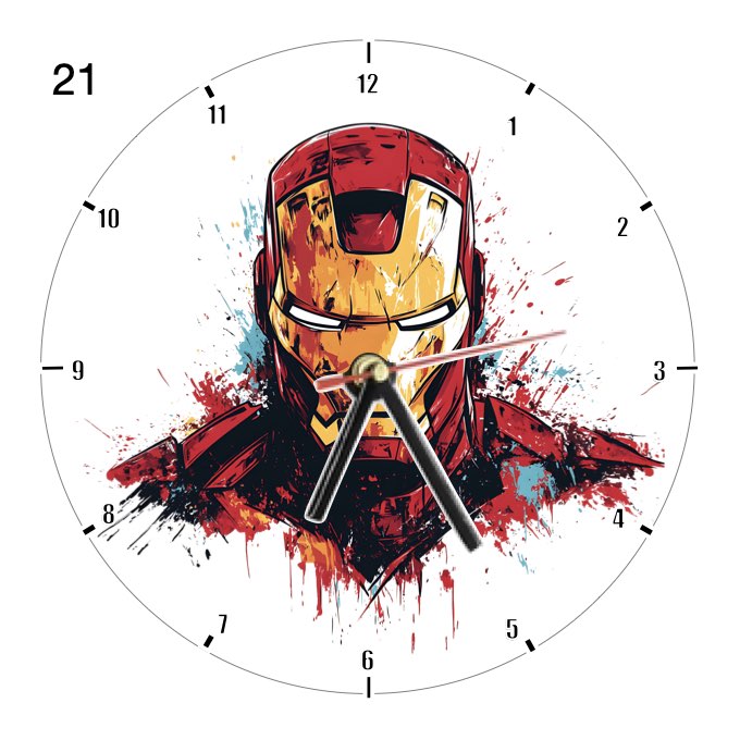 Clocks with 35x different Marvel Characters