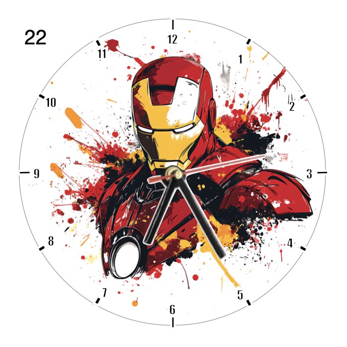 Clocks with 35x different Marvel Characters