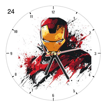 Clocks with 35x different Marvel Characters