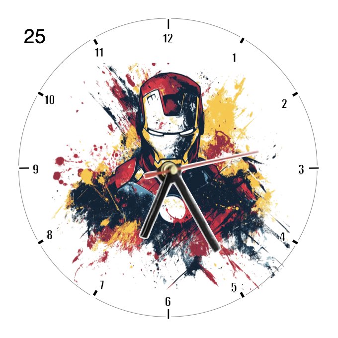 Clocks with 35x different Marvel Characters