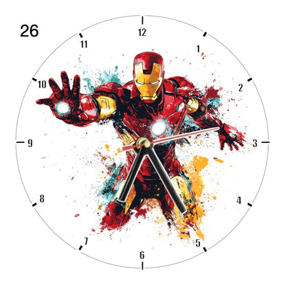 Clocks with 35x different Marvel Characters