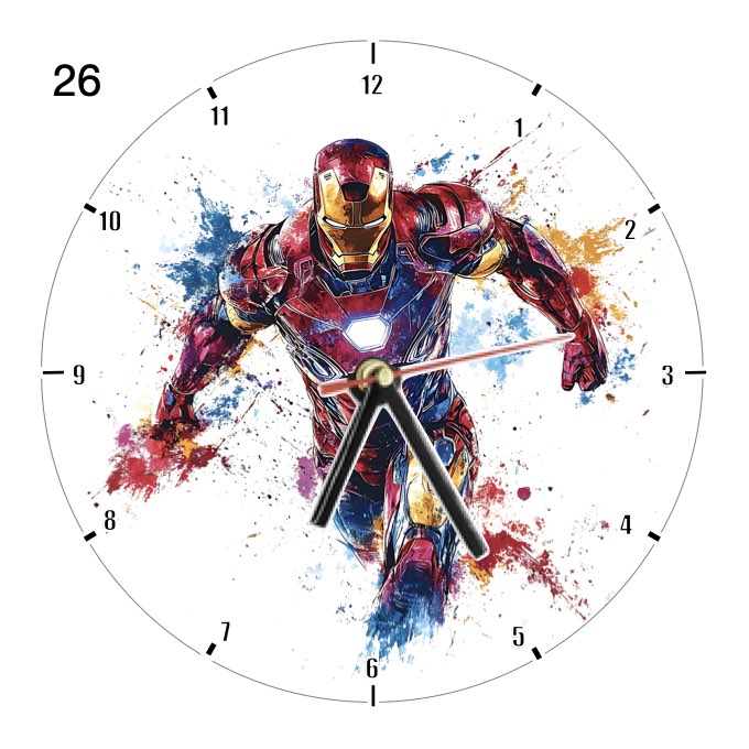 Clocks with 35x different Marvel Characters