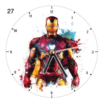 Clocks with 35x different Marvel Characters
