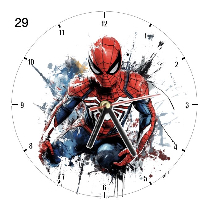 Clocks with 35x different Marvel Characters
