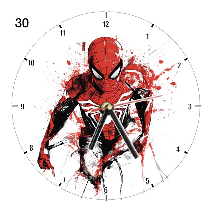 Clocks with 35x different Marvel Characters