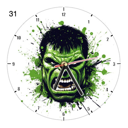 Clocks with 35x different Marvel Characters