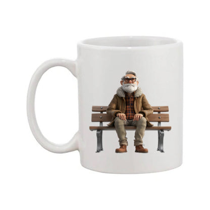 Mug - 11oz - OAP - Old Man Sitting on a Bench 1