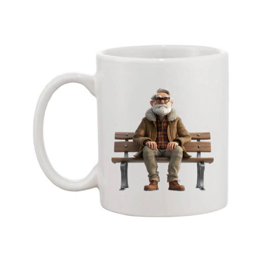 Mug - 11oz - OAP - Old Man Sitting on a Bench 1