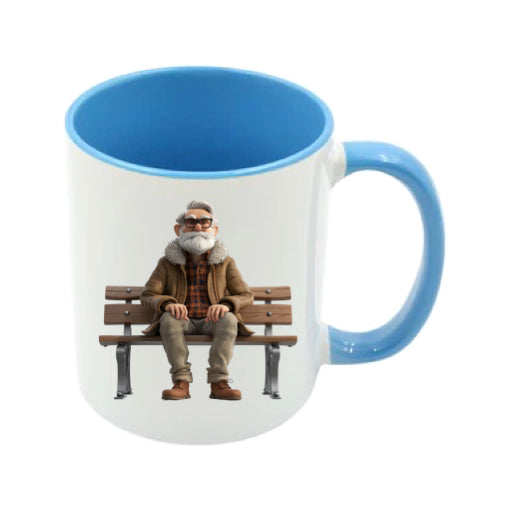 Mug - 11oz - OAP - Old Man Sitting on a Bench 1