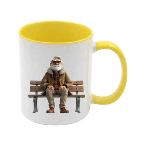 Mug - 11oz - OAP - Old Man Sitting on a Bench 1