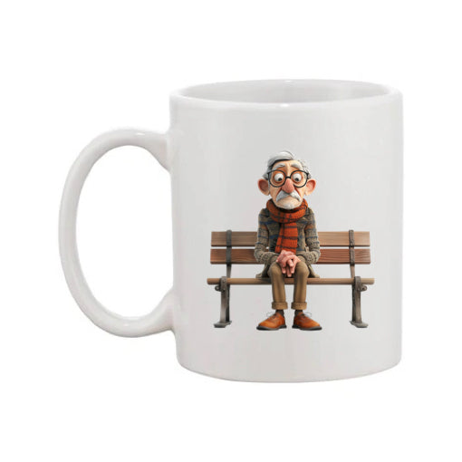 Mug - 11oz - OAP - Old Man Sitting on a Bench 2