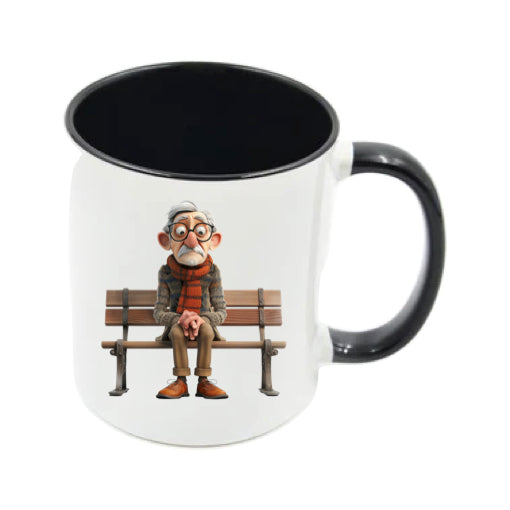 Mug - 11oz - OAP - Old Man Sitting on a Bench 2