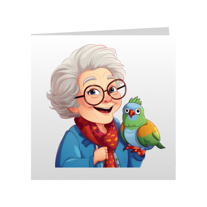 Square Greeting Cards - OAP men, women and couples