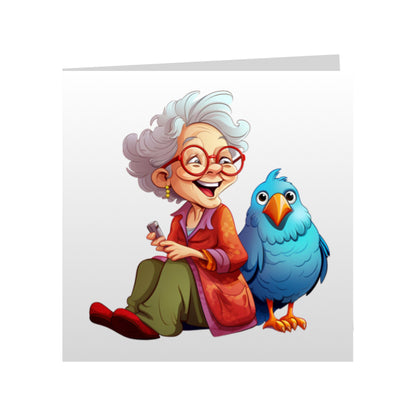 Square Greeting Cards - OAP men, women and couples