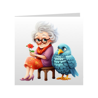 Square Greeting Cards - OAP men, women and couples