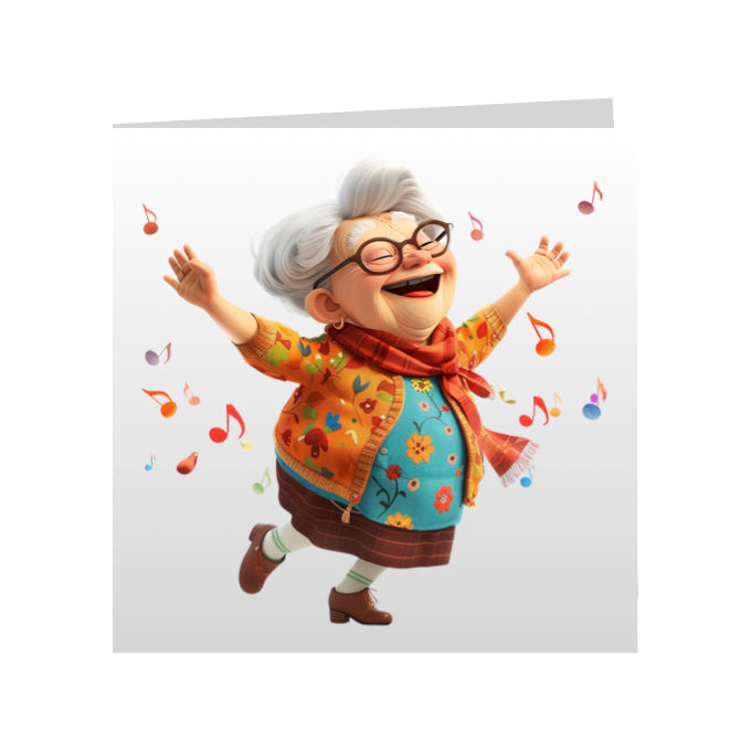 Square Greeting Cards - OAP Birthday