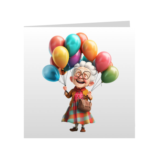Square Greeting Cards - OAP Birthday