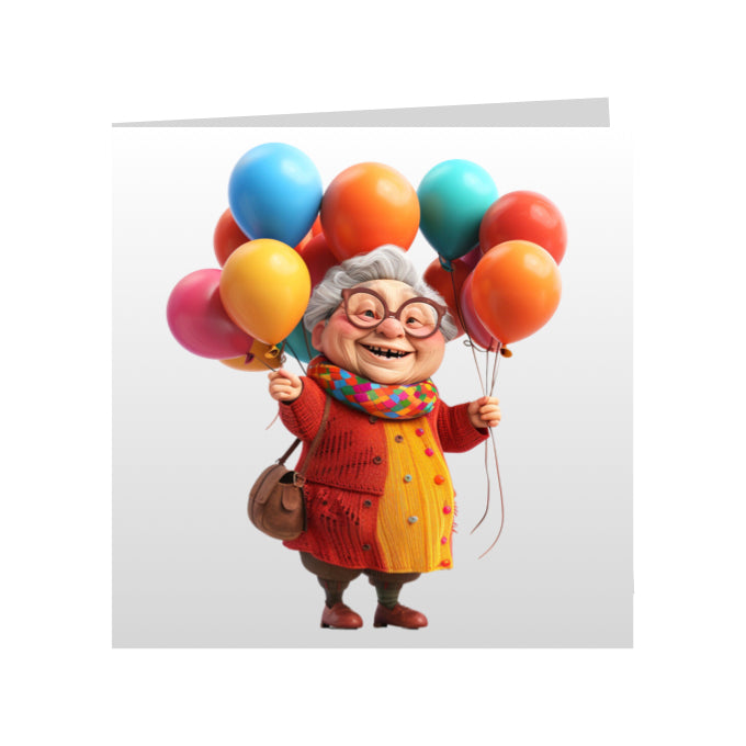 Square Greeting Cards - OAP Birthday