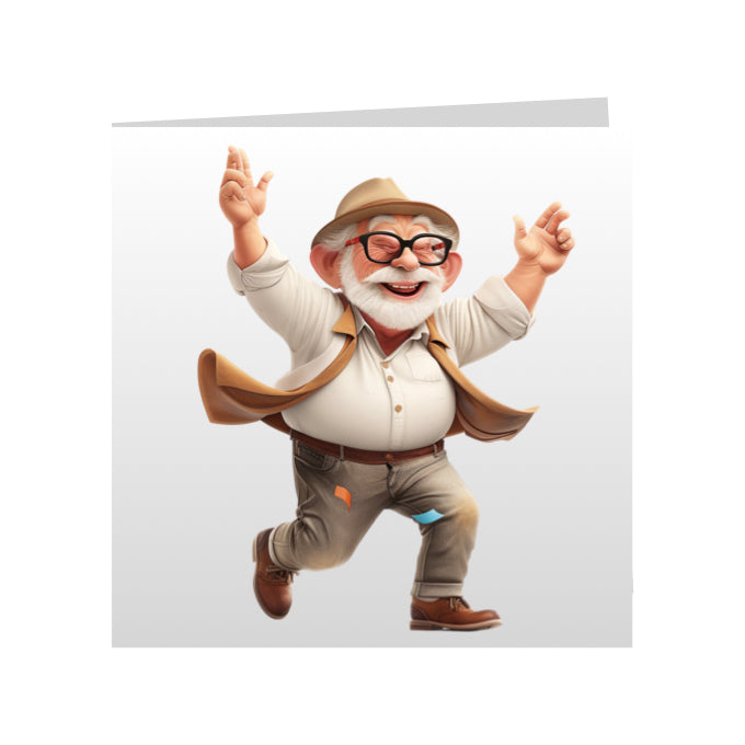 Square Greeting Cards - OAP Birthday