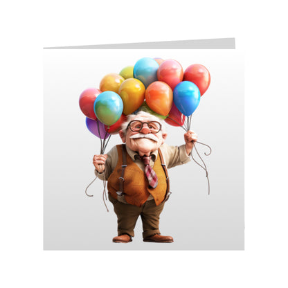 Square Greeting Cards - OAP Birthday