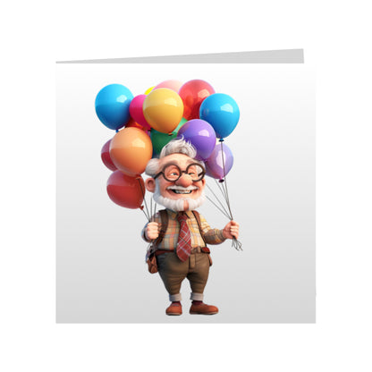 Square Greeting Cards - OAP Birthday