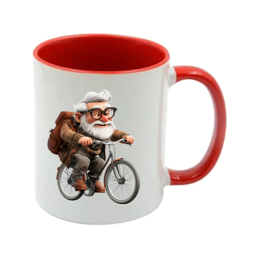 Mug - 11oz - OAP - Old Man Cycling 2
