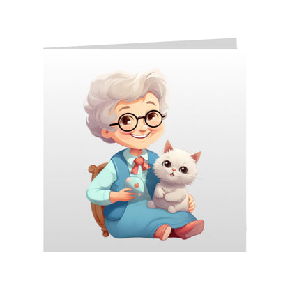 Square Greeting Cards - OAP men, women and couples